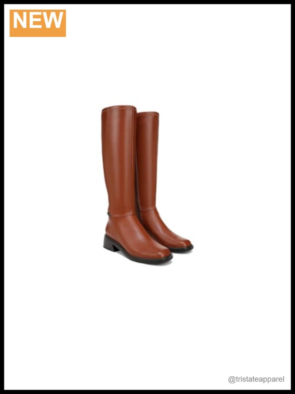 Franco Sarto Geralyn High Shaft Equestrian Boots Faux Leather Square Toe